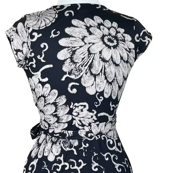 Lucky Brand Women’s Floral Neutral Print Boho Casual Festival Wrap Dress S EUC - Picture 8 of 14